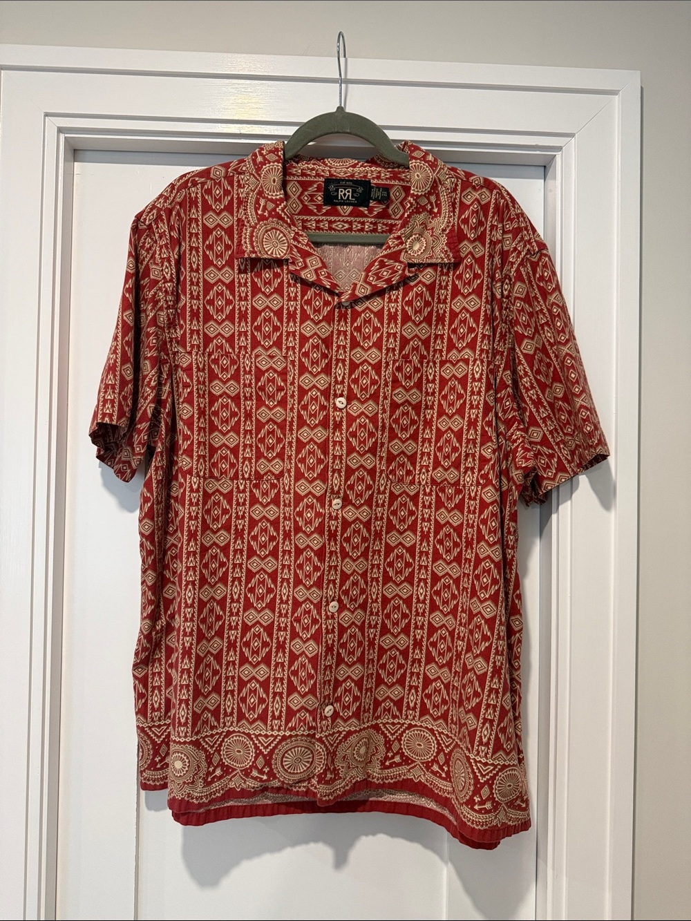 Double RL RRL cotton linen camp shirt XXL
